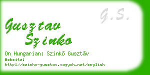 gusztav szinko business card