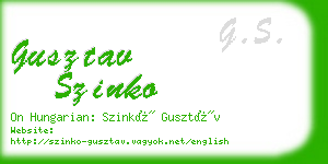 gusztav szinko business card